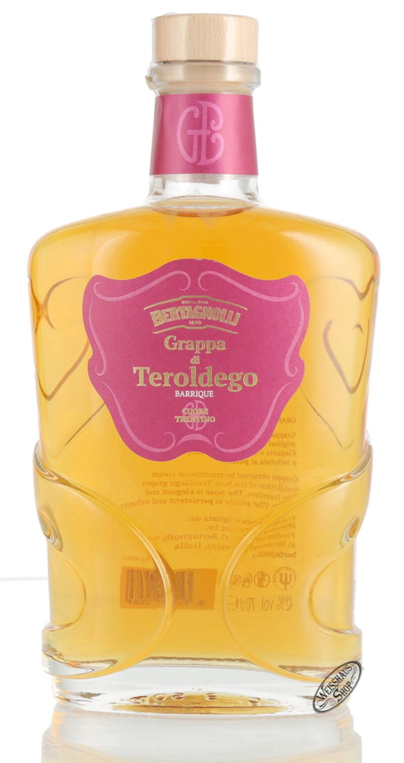 Bertagnolli Grappa Teroldego Trentino Barrique 42% vol. 0,70l Bertagnolli Grappa Teroldego Trentino Barrique 42% vol. 0,70l