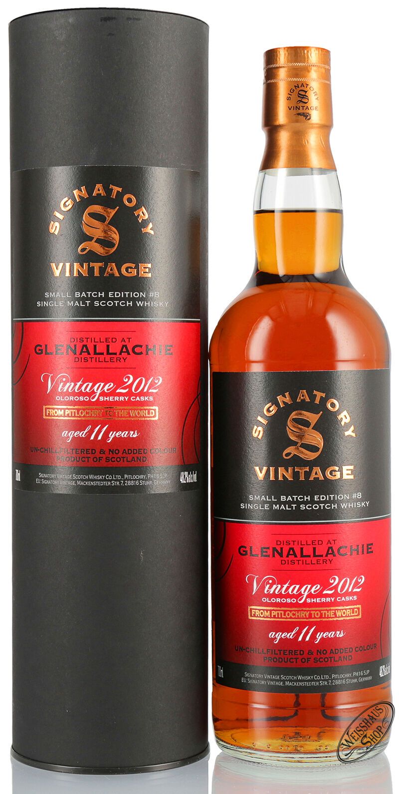 Glenallachie Vintage 2012 Signatory Small Batch Whisky 48,2% vol. 0,70l Glenallachie Vintage 2012 Signatory Small Batch Whisky 48,2% vol. 0,70l