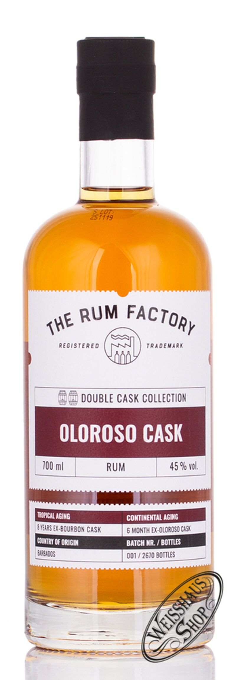 The Rum Factory 8 YO Oloroso Cask Finished Rum 45% vol. 0,70l