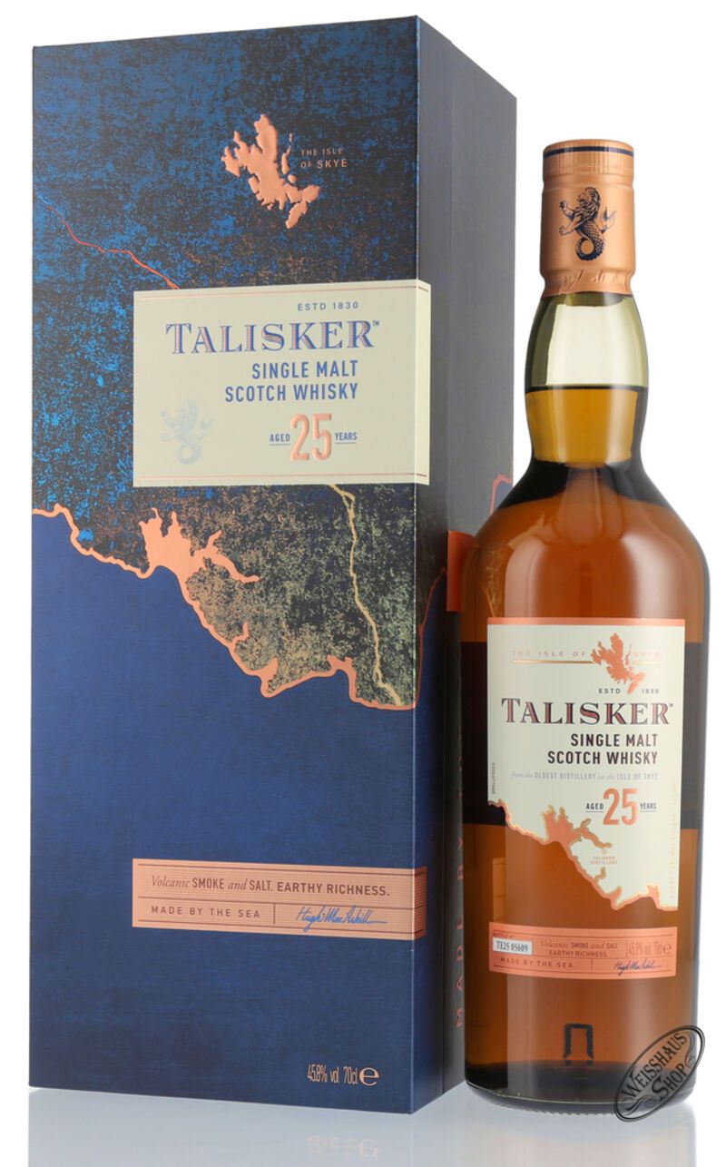 Talisker 25 Years Old Whisky 45,8% vol. 0,70l Talisker 25 Years Old Whisky 45,8% vol. 0,70l