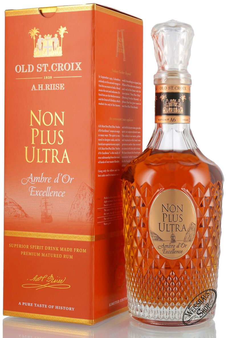 A.H. Riise Non Plus Ultra Ambre d'Or Excellence 42% vol. 0,70l A.H. Riise Non Plus Ultra Ambre d'Or Excellence 42% vol. 0,70l