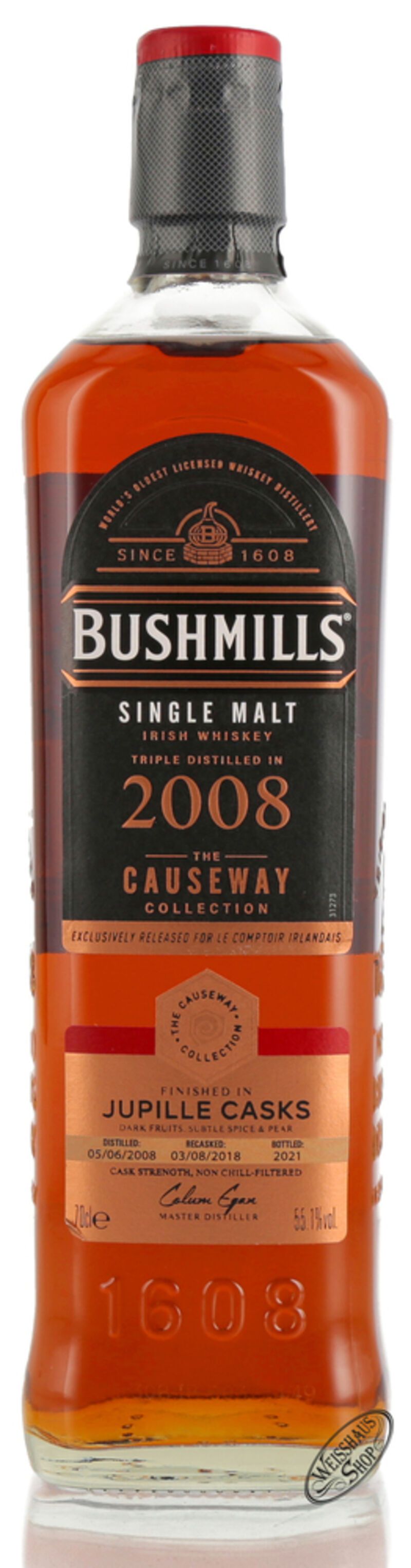 Bushmills 13 YO Vintage 2008 Jupille Cask Irish Whiskey 55,1% vol. 0,70l Bushmills 13 YO Vintage 2008 Jupille Cask Irish Whiskey 55,1% vol. 0,70l