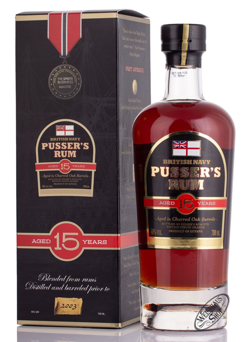 Pusser's Navy Rum Nelson's Blood 15 YO Rum 40% vol. 0,70l Pusser's Navy Rum Nelson's Blood 15 YO Rum 40% vol. 0,70l