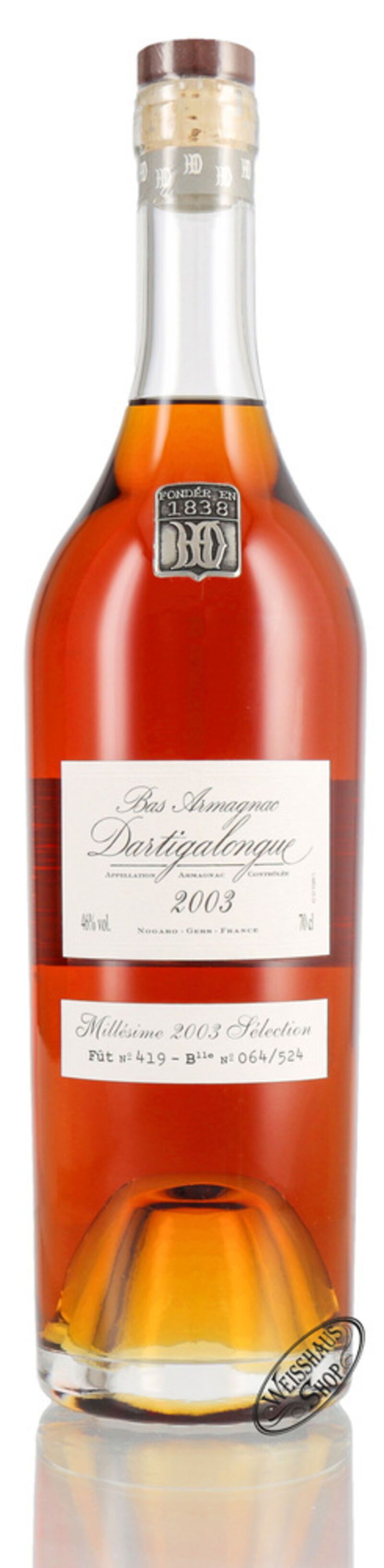 Dartigalongue Exceptional Casks Vintage 2003 Armagnac 46% vol. 0,70l Dartigalongue Exceptional Casks Vintage 2003 Armagnac 46% vol. 0,70l