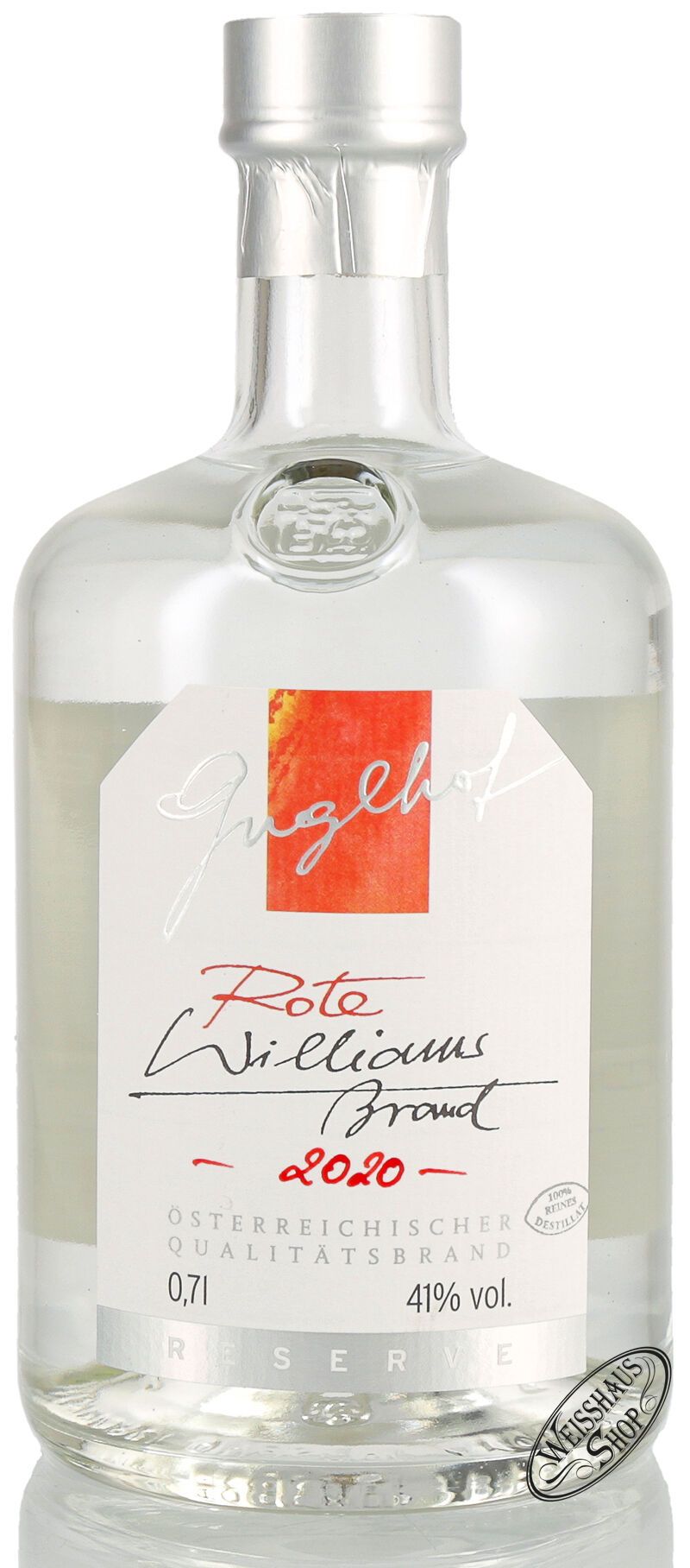Guglhof Rote Williams Brand 41% vol. Jahrgangsbrand 0,70l Guglhof Rote Williams Brand 41% vol. Jahrgangsbrand 0,70l