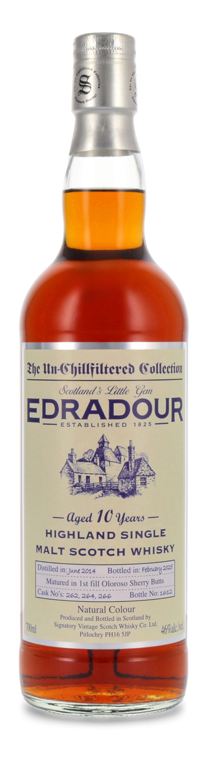 Edradour Vintage 2014 Signatory Un-Chillfiltered Whisky 46% vol. 0,70l