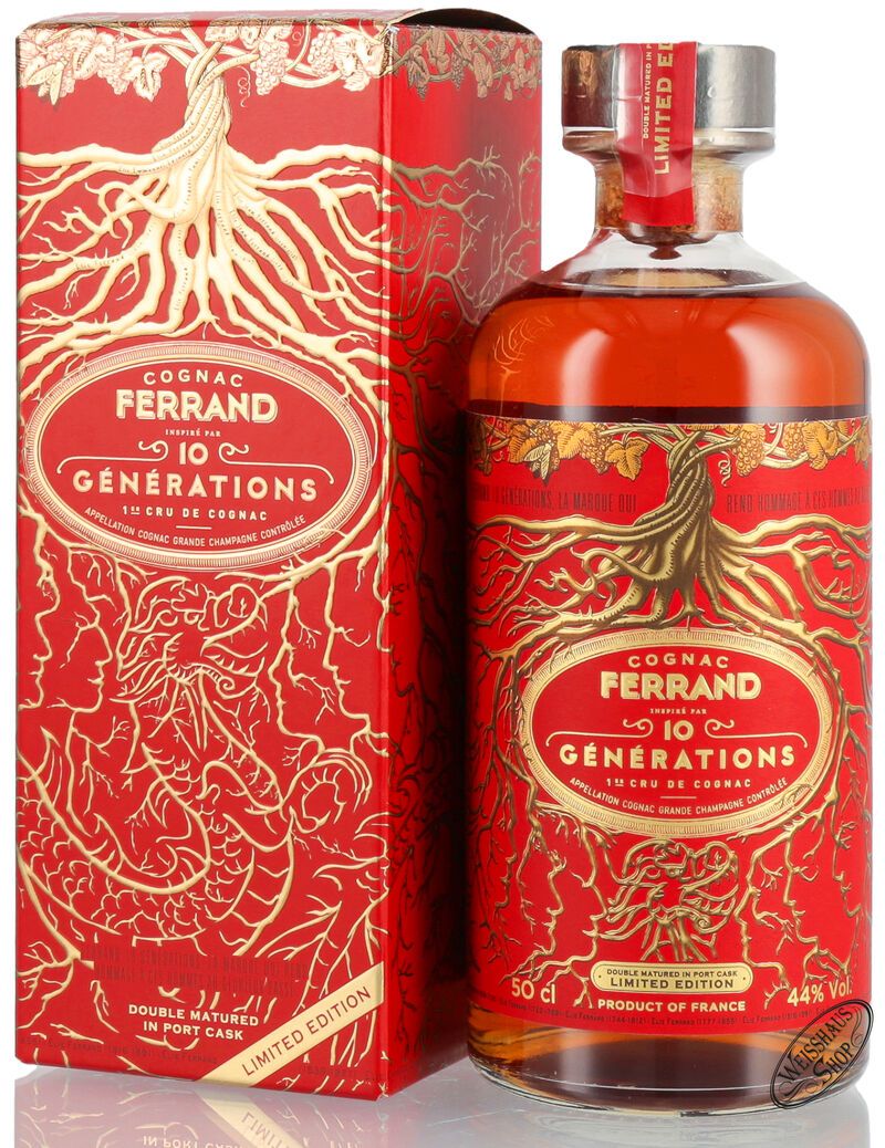 Pierre Ferrand 10 Generations Portwine Cask Finish Cognac 44% vol. 0,50l Pierre Ferrand 10 Generations Portwine Cask Finish Cognac 44% vol. 0,50l