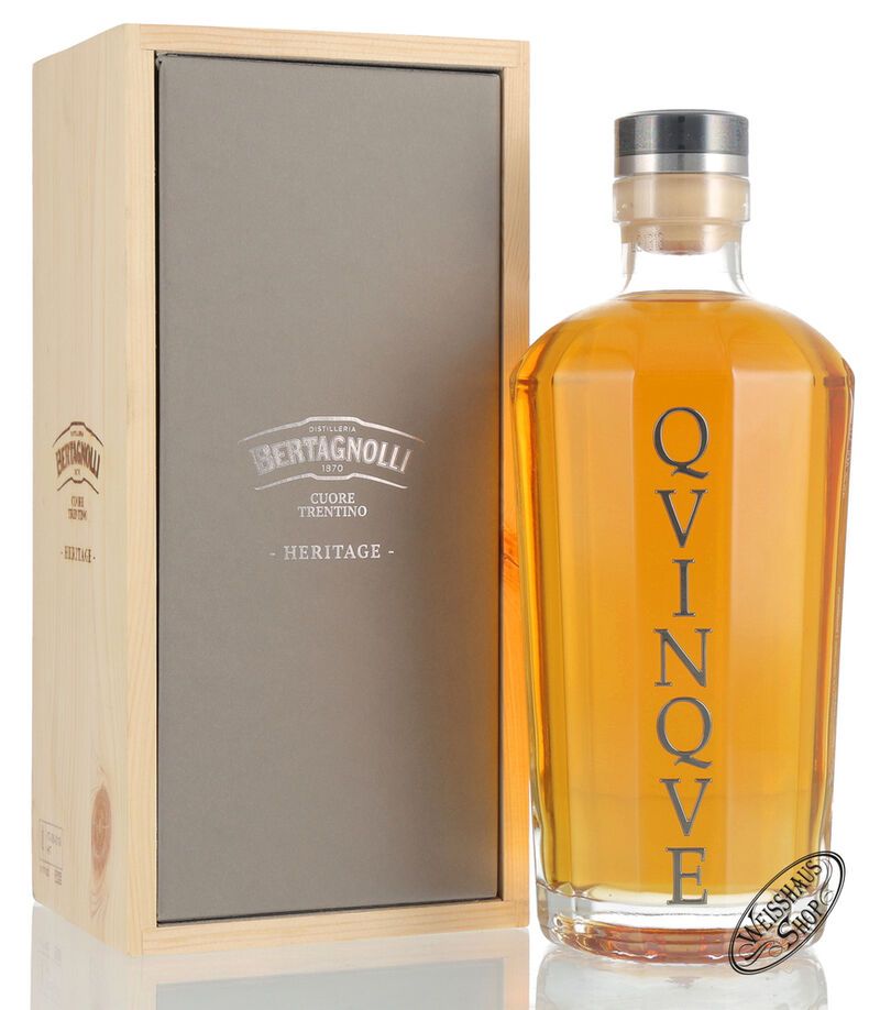 Bertagnolli Grappa QVINQVE Riserva Barrique 42% vol. 0,70l Bertagnolli Grappa QVINQVE Riserva Barrique 42% vol. 0,70l