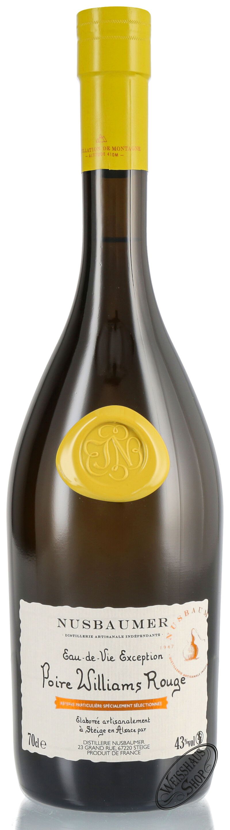 Nusbaumer Poire Williams Rouge Edelbrand 43% vol. 0,70l