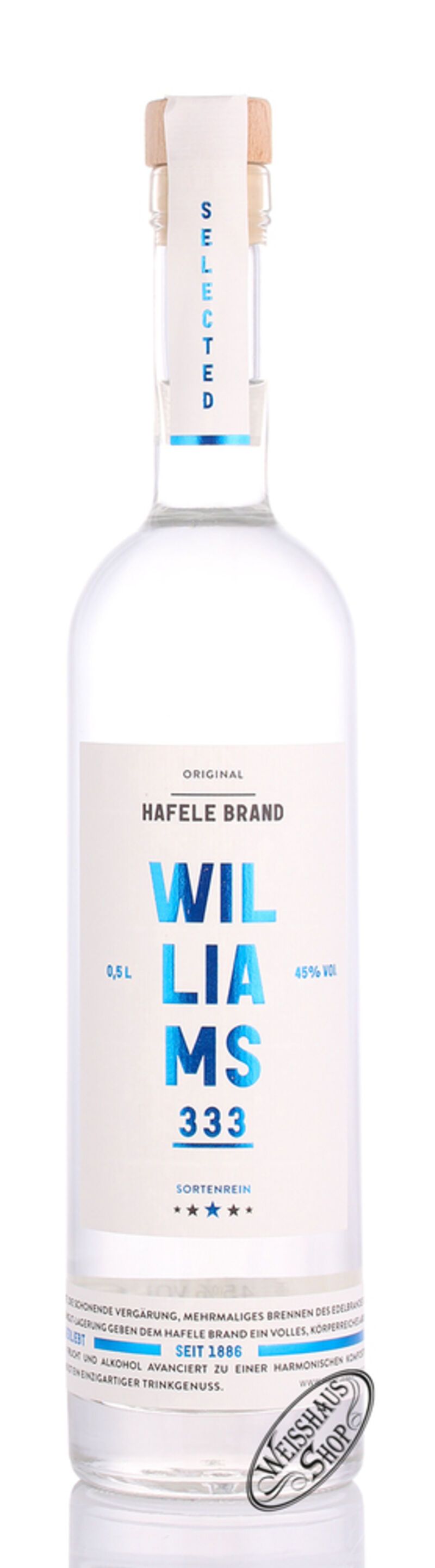 Prinz Hafele 333 Williams Brand 45% vol. 0,50l Prinz Hafele 333 Williams Brand 45% vol. 0,50l