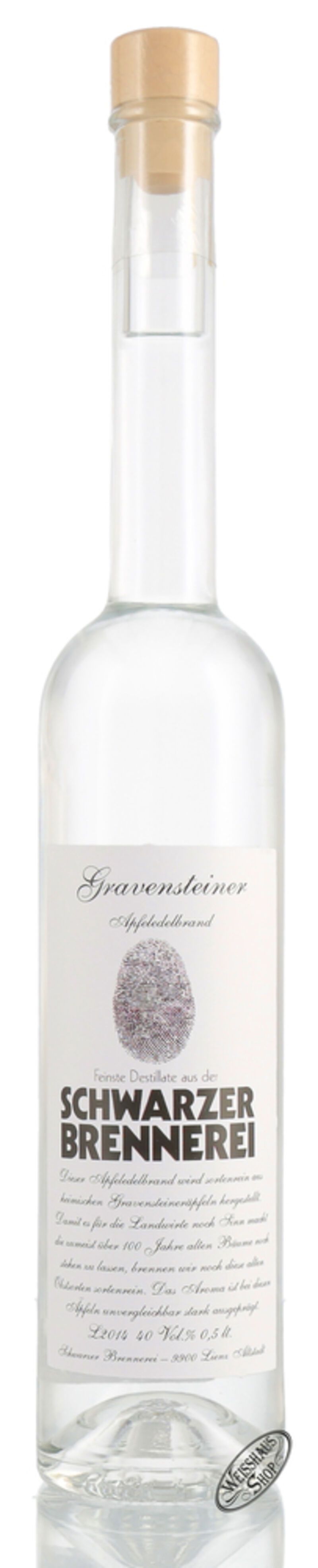 Schwarzer Gravensteiner Apfeledelbrand 40% vol. 0,50l Schwarzer Gravensteiner Apfeledelbrand 40% vol. 0,50l