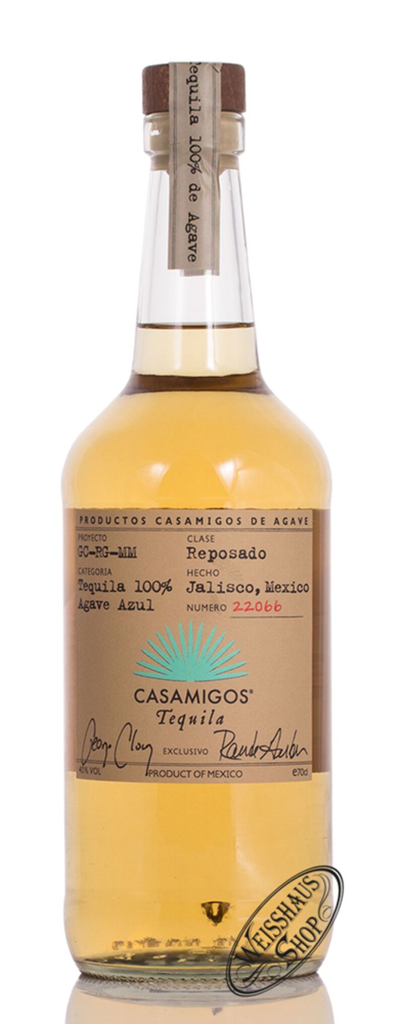 Casamigos Reposado Tequila 40% vol. 0,70l Casamigos Reposado Tequila 40% vol. 0,70l