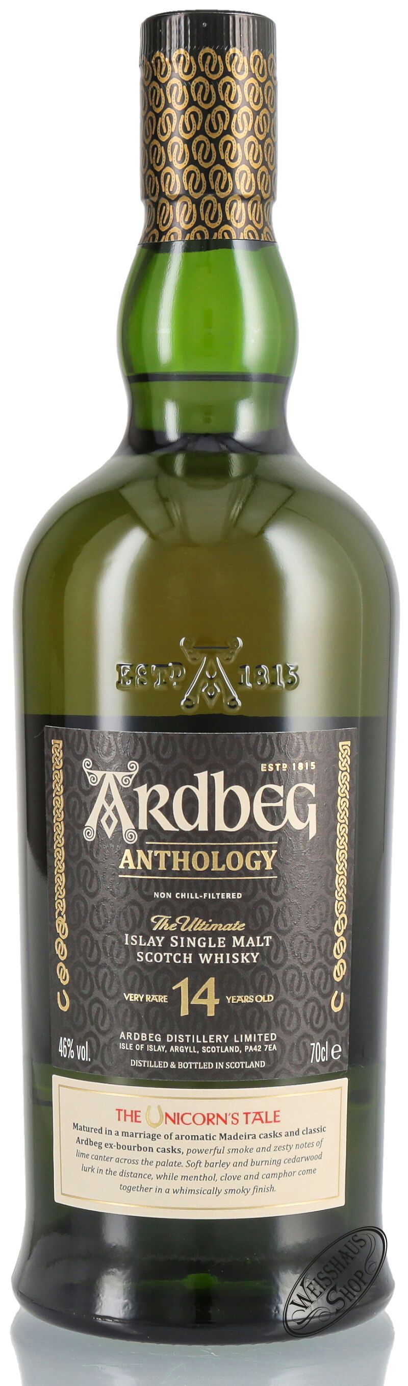 Ardbeg Anthology The Unicorn's Tale 14 YO Limited Edition Islay Whisky 46% vol. 0,70l Ardbeg Anthology The Unicorn's Tale 14 YO Limited Edition Islay Whisky 46% vol. 0,70l
