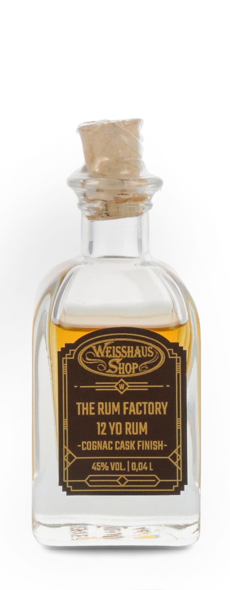The Rum Factory 12 YO Cognac Cask Finished Rum 45% vol. 0,04l Weisshaus Sample