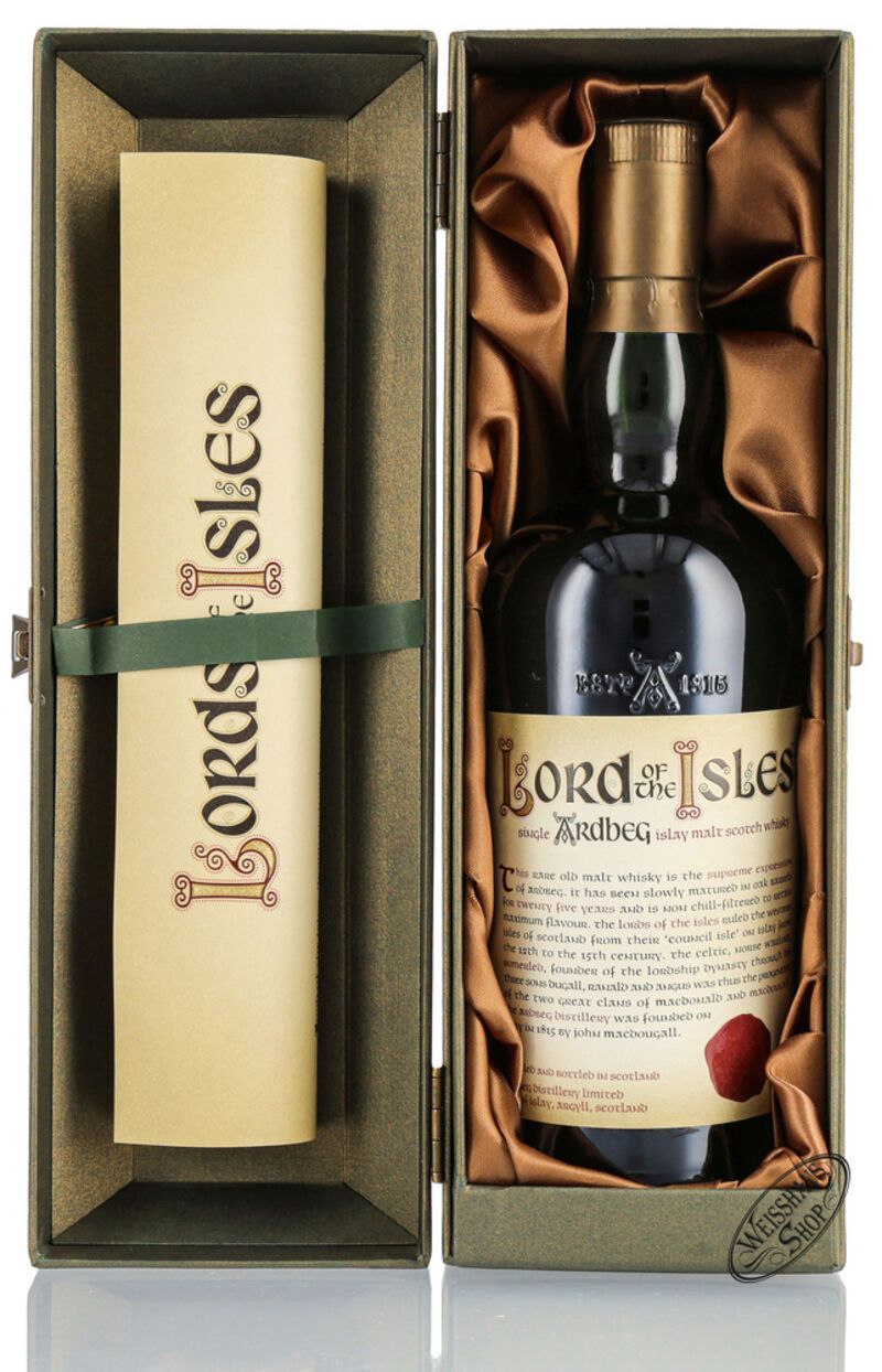 Ardbeg 25 YO Lord of the Isles Islay Whisky 46% vol. 0,70l Ardbeg 25 YO Lord of the Isles Islay Whisky 46% vol. 0,70l