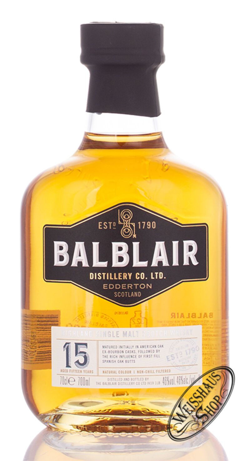 Balblair 15 YO Highland Single Malt Whisky 46% vol. 0,70l