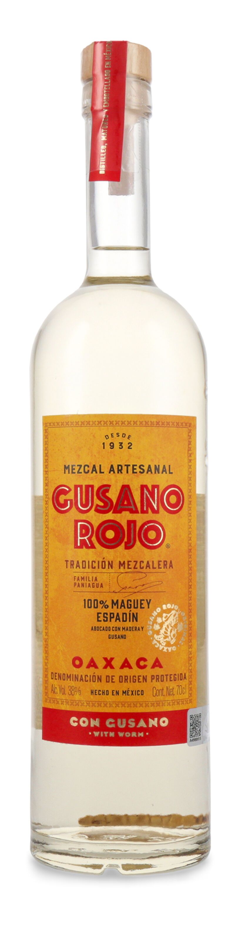 Gusano Rojo Mezcal 38% vol. 0,70l