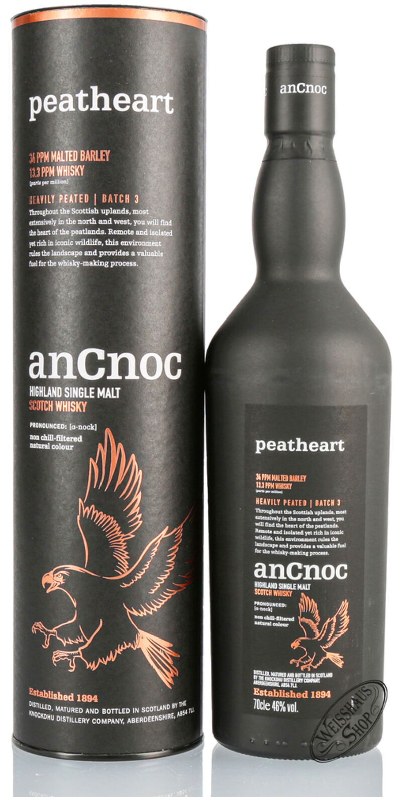AnCnoc Peatheart Batch 3 Whisky 46% vol. 0,70l