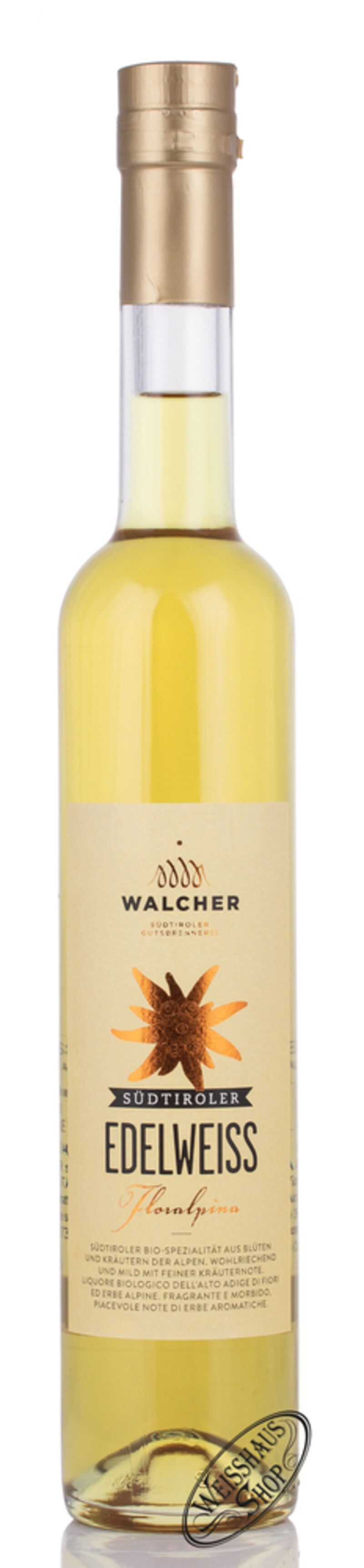 Walcher Biostilla BIO Edelweiss Likör 30% vol. 0,50l Walcher Biostilla BIO Edelweiss Likör 30% vol. 0,50l