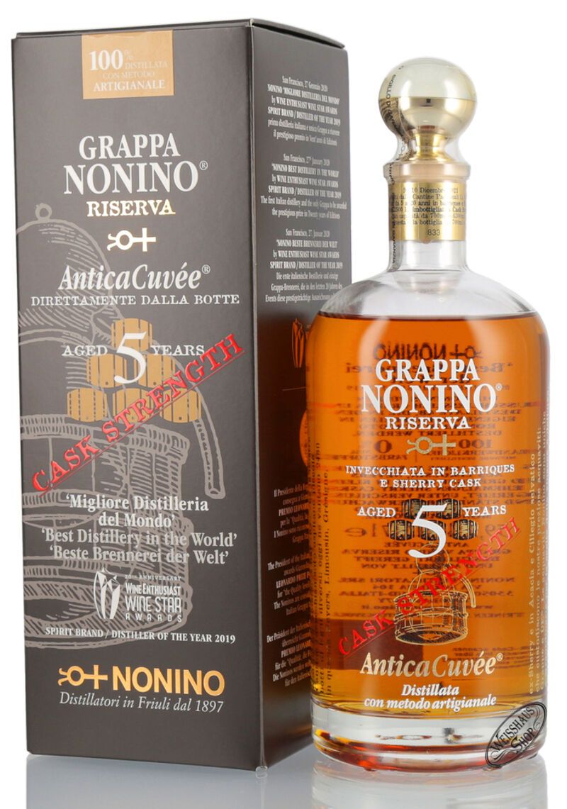 Nonino Grappa AnticaCuvée Cask Strength 59,9% vol. 0,70l Nonino Grappa AnticaCuvée Cask Strength 59,9% vol. 0,70l