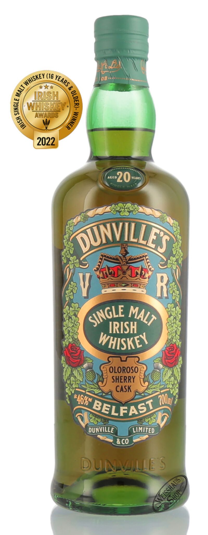 Dunville's 20 YO Irish Oloroso Cask Finish Whiskey 46% vol. 0,70l Dunville's 20 YO Irish Oloroso Cask Finish Whiskey 46% vol. 0,70l