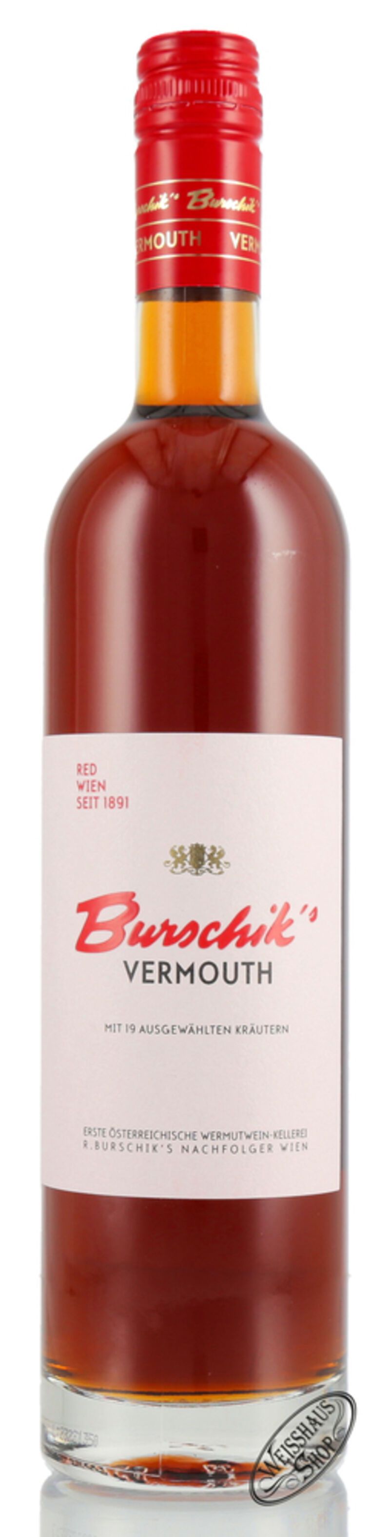 Burschik's Red Vermouth 16% vol. 0,75l Burschik's Red Vermouth 16% vol. 0,75l