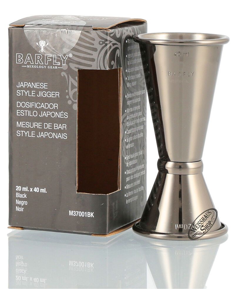 Barfly Japanese Style Jigger 20/40ml Gun Metal Black Barfly Japanese Style Jigger 20/40ml Gun Metal Black