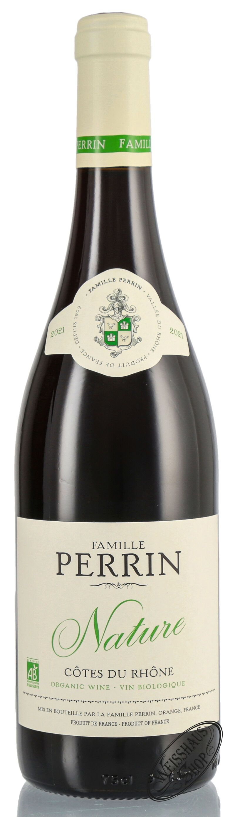 Famille Perrin Côtes du Rhône Rouge Nature 2021 14,5% vol. 0,75l B-Ware