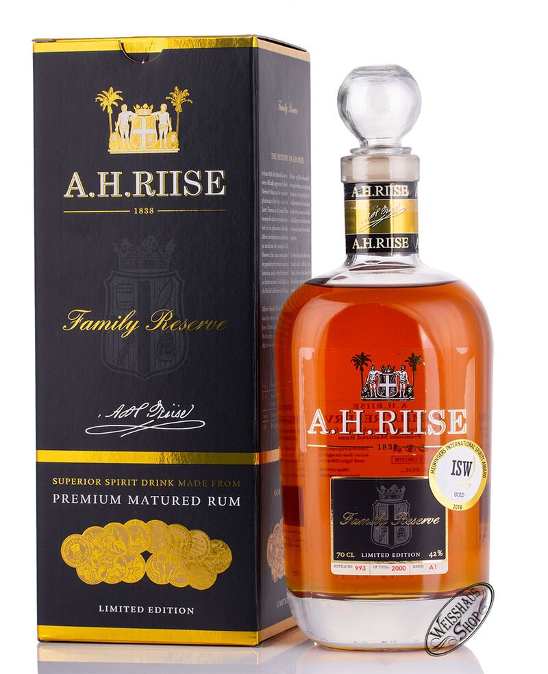 A.H. Riise Family Reserve 1838 25 YO 42% vol. 0,70l