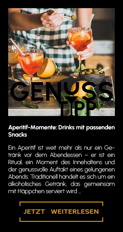 Genuss-Tipp Banner zum Thema  Aperitif