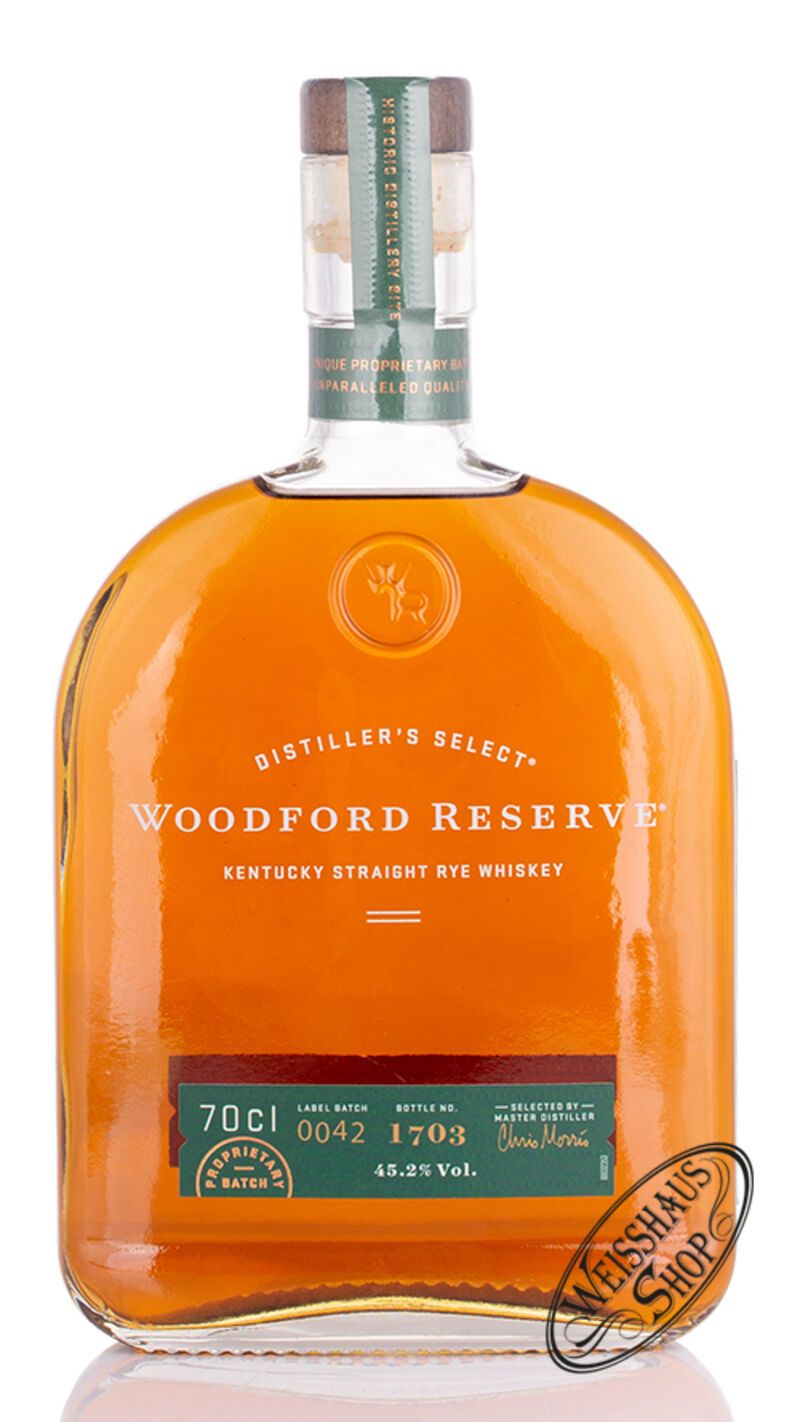 Woodford Reserve Rye Whiskey 45,2% vol. 0,70l Woodford Reserve Rye Whiskey 45,2% vol. 0,70l