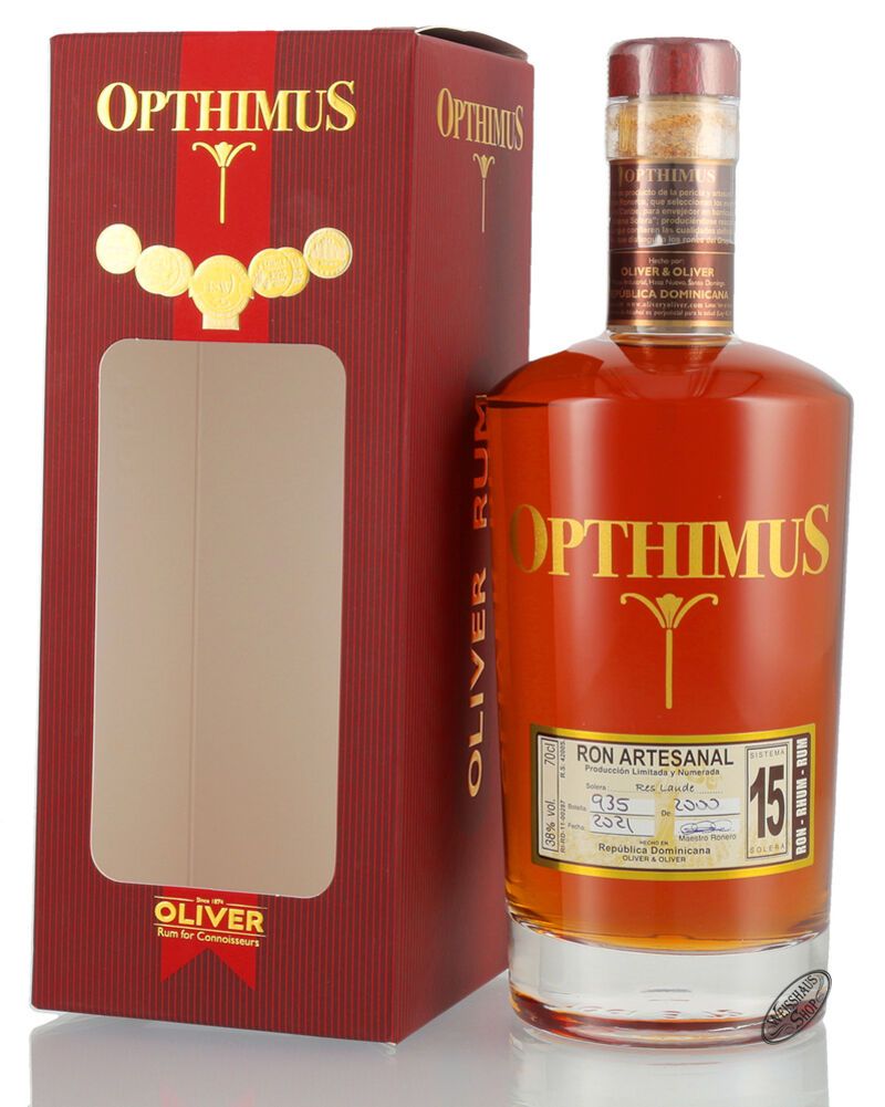 Opthimus 15 Anos Rum 38% vol. 0,70l Opthimus 15 Anos Rum 38% vol. 0,70l