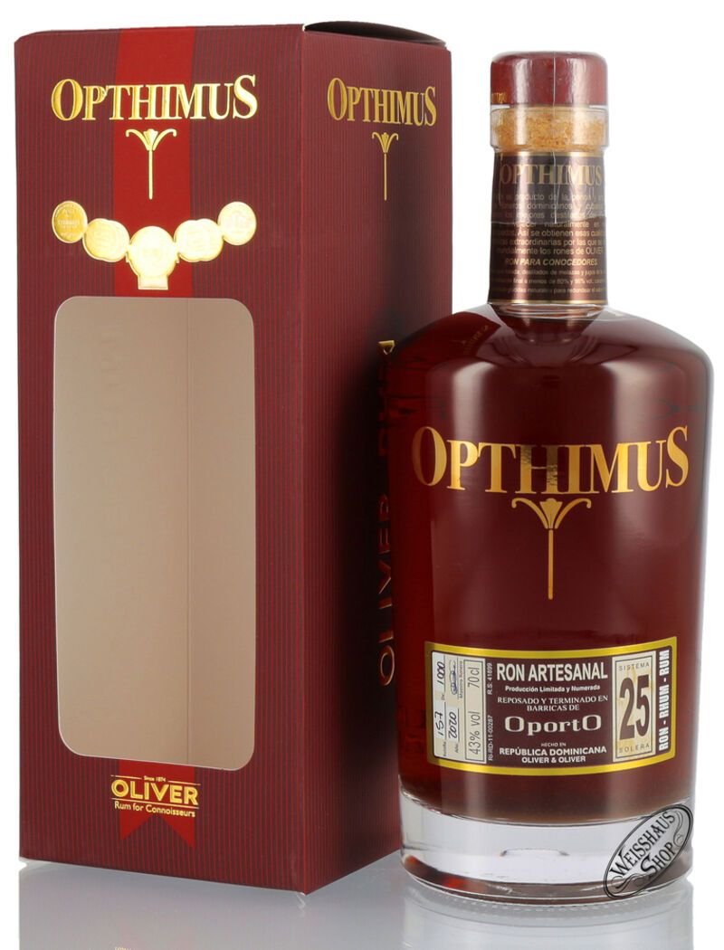 Opthimus 25 YO Oporto Rum 43% vol. 0,70l Opthimus 25 YO Oporto Rum 43% vol. 0,70l
