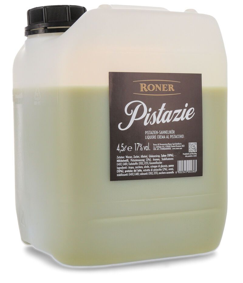 Roner Pistazie Liquore 17% vol. 4,50l Kanister