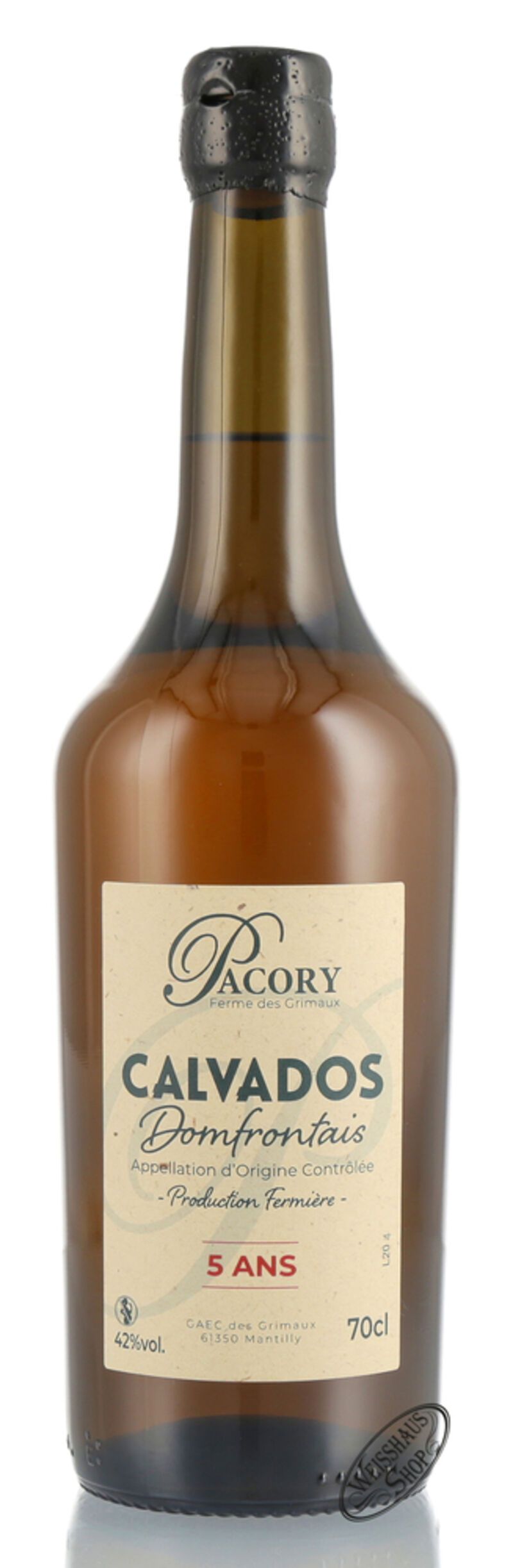 Pacory Domfrontais Calvados 5 ans 42% vol. 0,70l