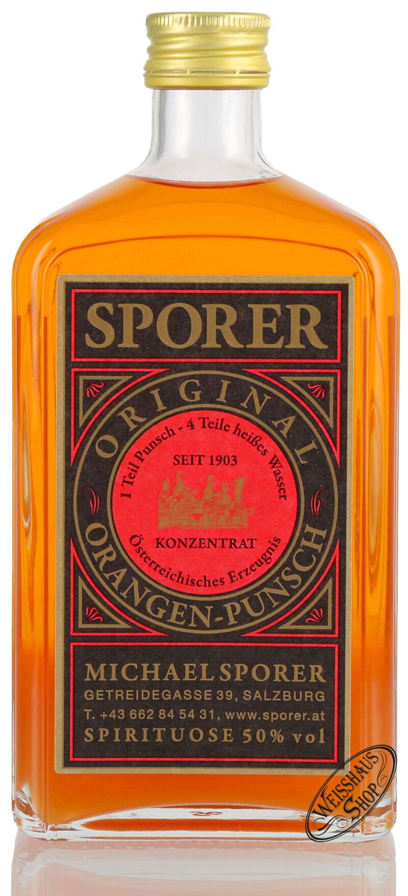 Sporer Orangen Punsch 50% vol. 0,50l | Weisshaus Shop