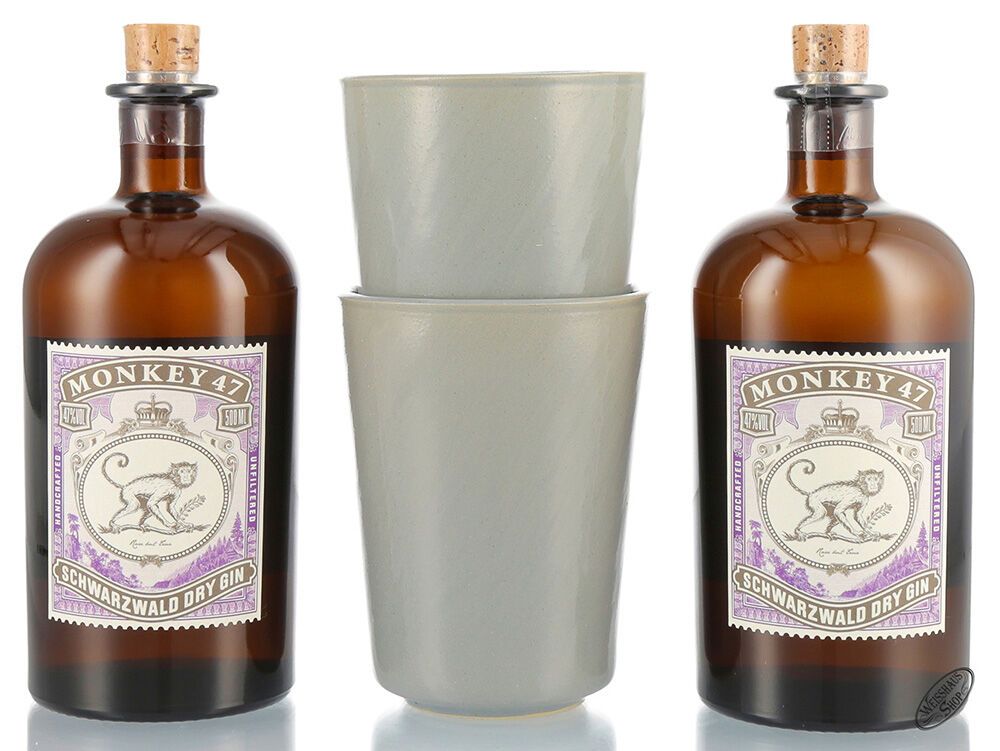 Monkey 47 Dry Gin Geschenk-Set 47% vol. 1,0l Monkey 47 Dry Gin Geschenk-Set 47% vol. 1,0l