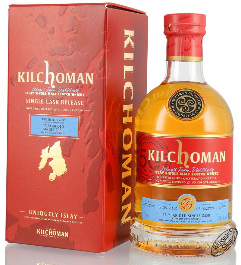 Kilchoman Vintage 2010 Bourbon Cask Islay Whisky 53,8% vol. 0,70l Kilchoman Vintage 2010 Bourbon Cask Islay Whisky 53,8% vol. 0,70l