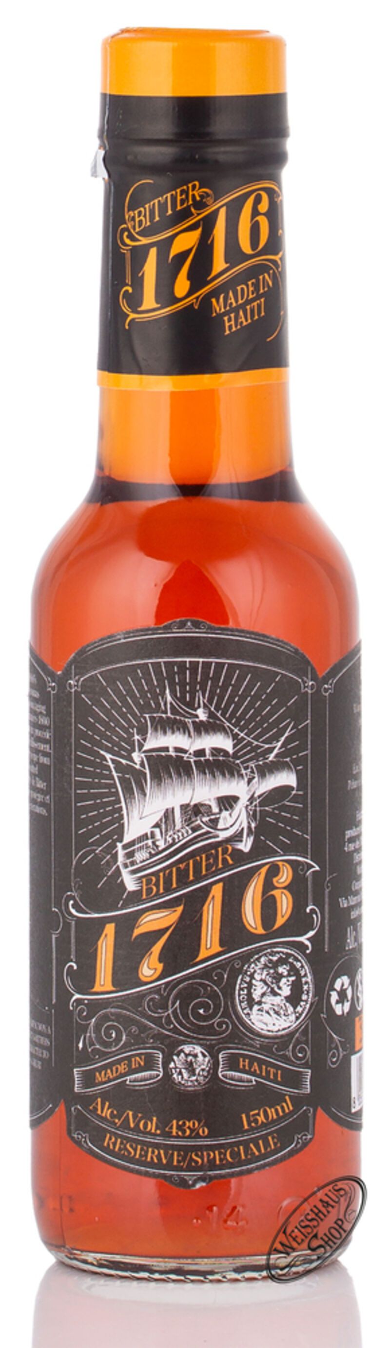Haiti 1716 Reserve Special Bitters 43% vol. 0,15l Haiti 1716 Reserve Special Bitters 43% vol. 0,15l
