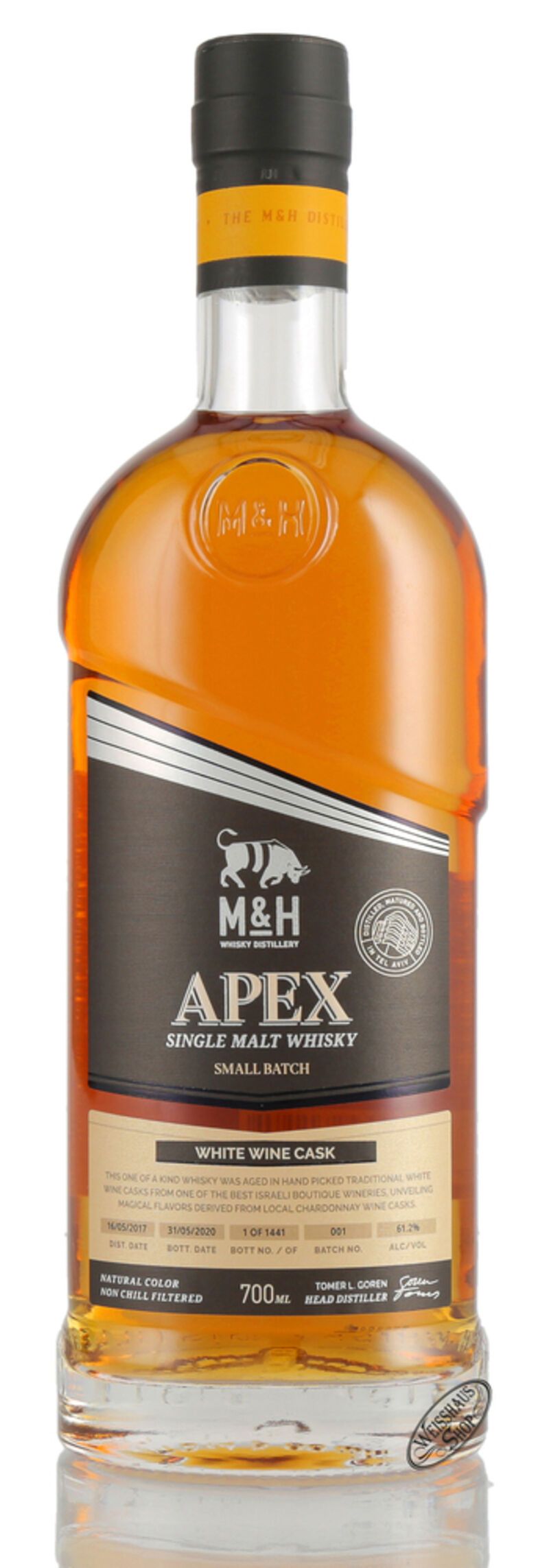 M&H APEX White Wine Cask Finish Whisky 61,2% vol. 0,70l M&H APEX White Wine Cask Finish Whisky 61,2% vol. 0,70l