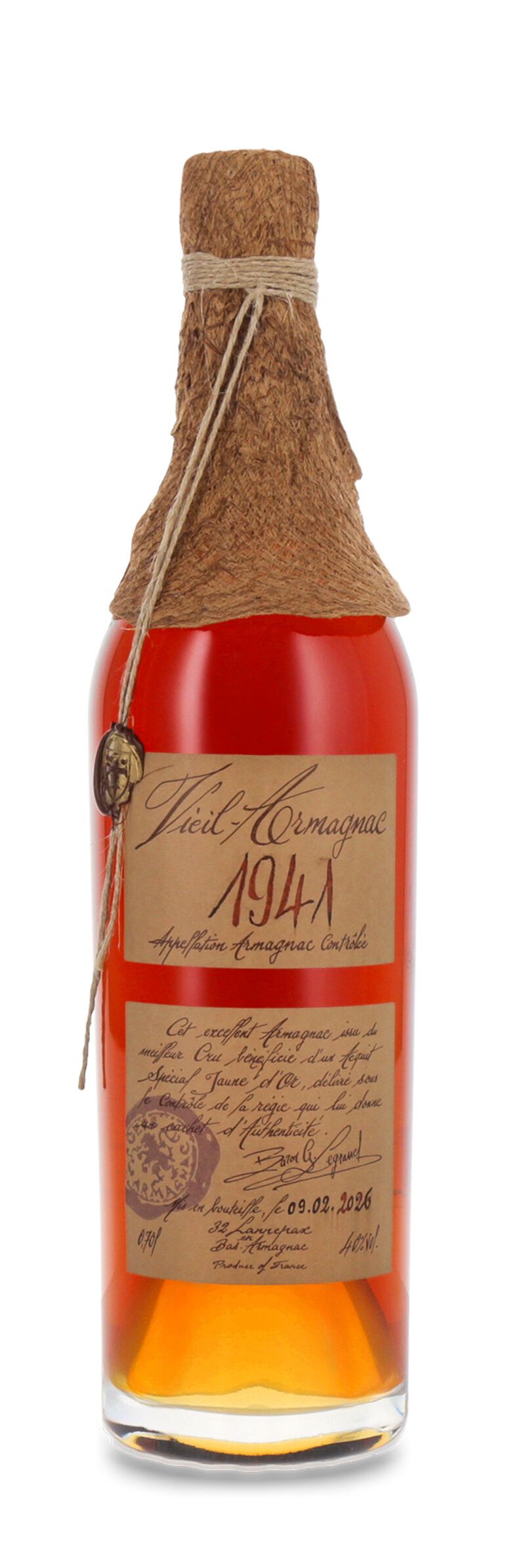 Lhéraud Baron Gaston Legrand 1941 Vieil Armagnac 40% vol. 0,70l