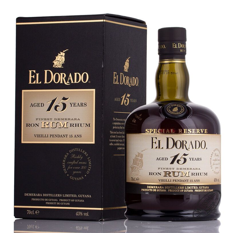 El Dorado Rum 15 YO 43% vol. 0,70l El Dorado Rum 15 YO 43% vol. 0,70l