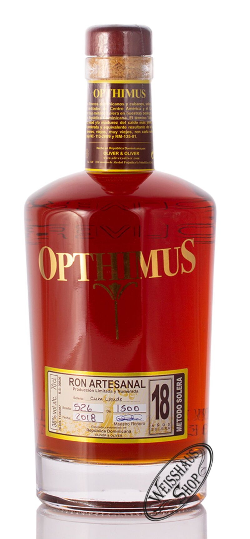 Opthimus 18 YO Rum 38% vol. 0,70l Opthimus 18 YO Rum 38% vol. 0,70l
