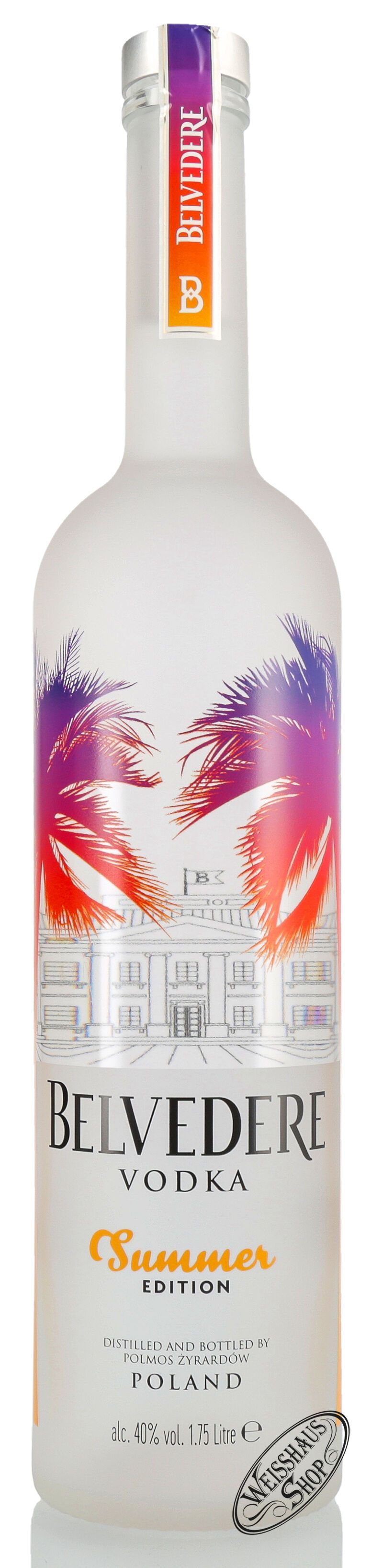 Belvedere Pure Summer Edition Vodka 40% vol. 1,75l Magnum Belvedere Pure Summer Edition Vodka 40% vol. 1,75l Magnum