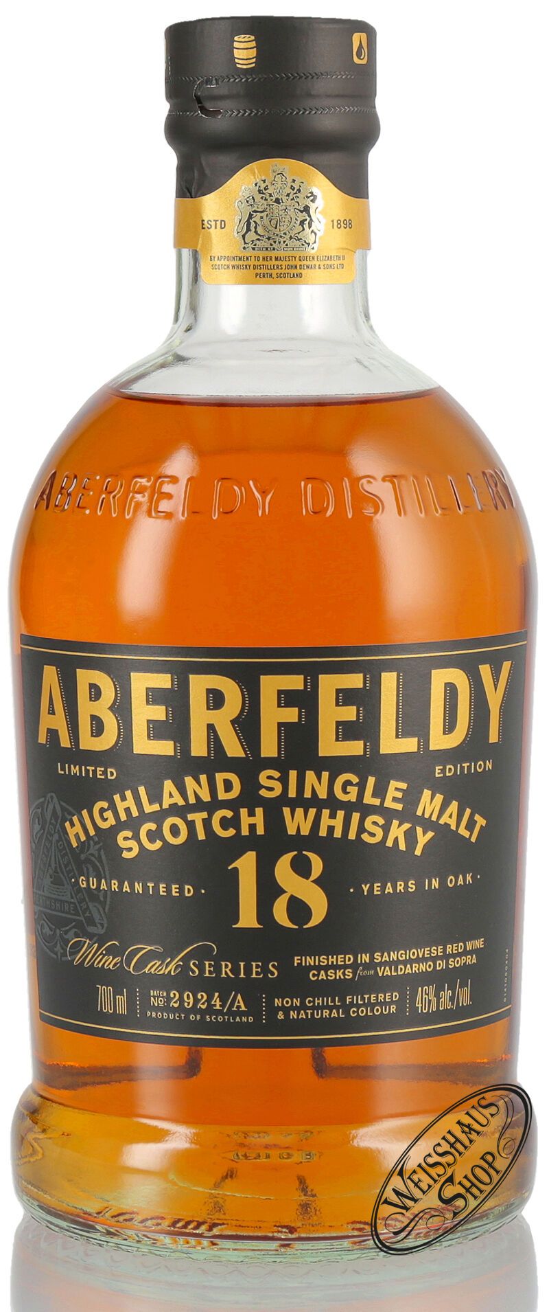 Aberfeldy 18 YO Sangiovese Red Wine Cask Finish Whisky 46% vol. 0,70l Aberfeldy 18 YO Sangiovese Red Wine Cask Finish Whisky 46% vol. 0,70l
