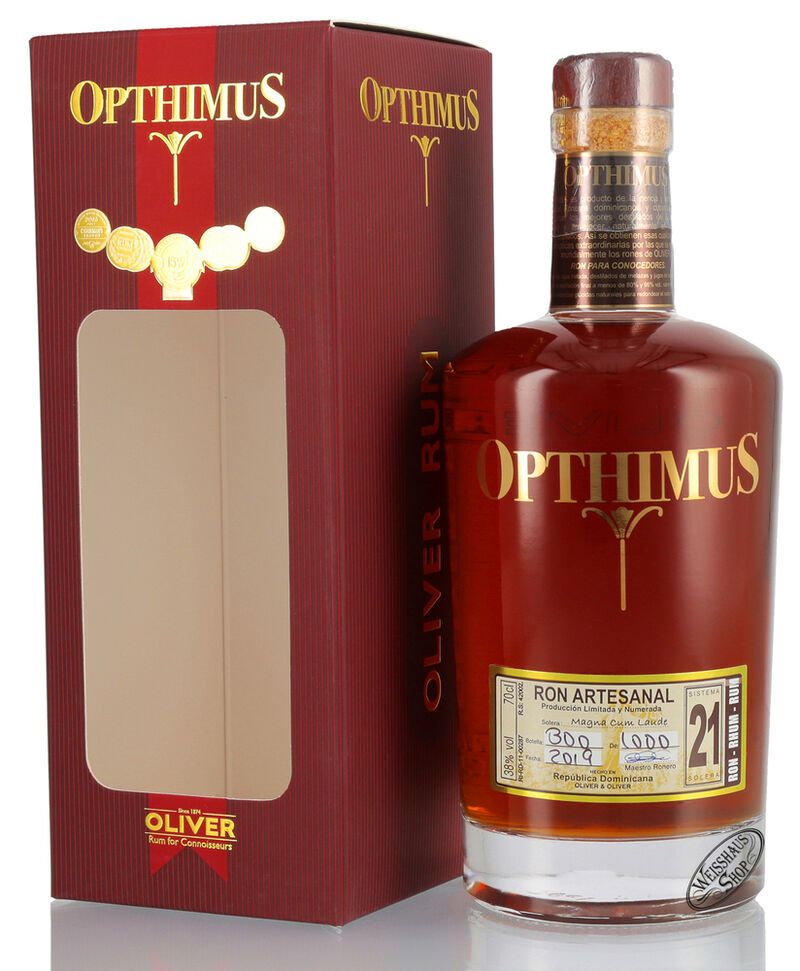 Opthimus 21 Anos Rum 38% vol. 0,70l Opthimus 21 Anos Rum 38% vol. 0,70l