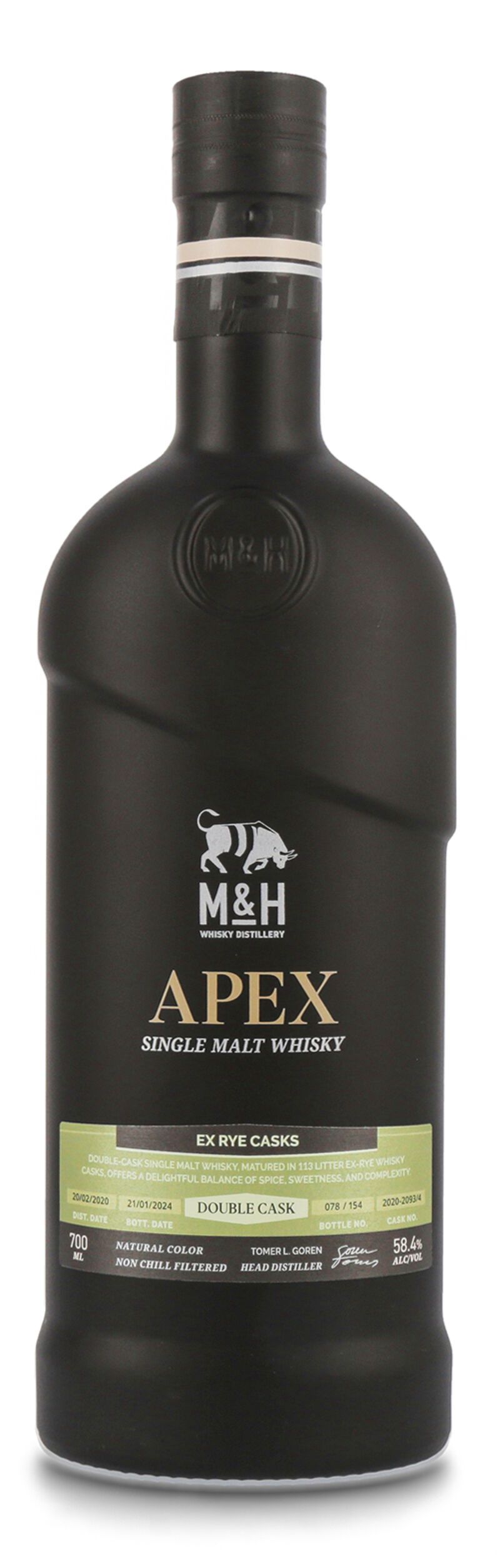 M&H APEX Black Ex Rye Double Cask Whisky 58,4% vol. 0,70l M&H APEX Black Ex Rye Double Cask Whisky 58,4% vol. 0,70l