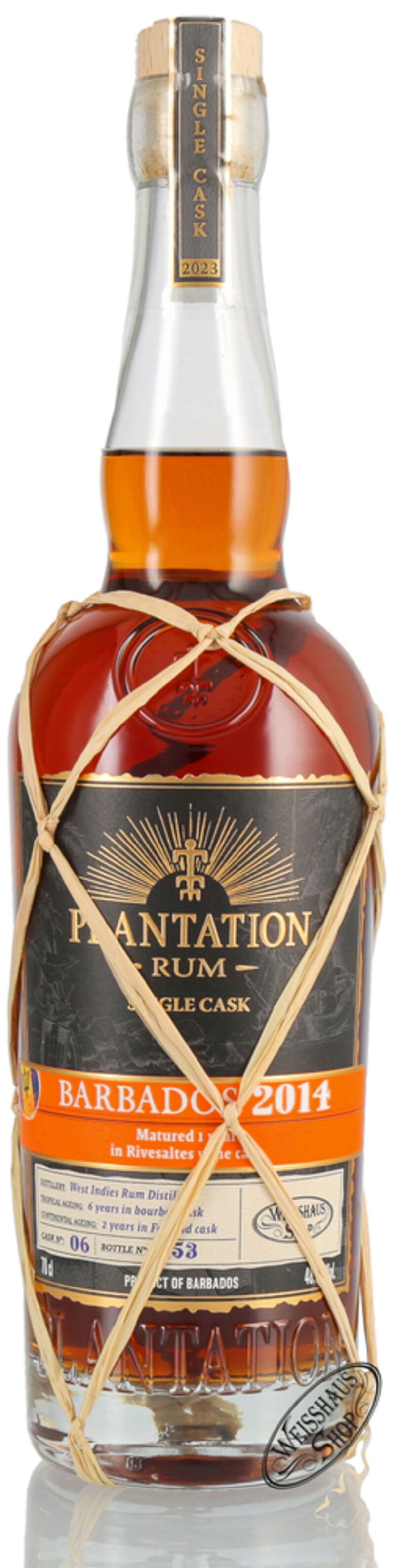 Plantation Barbados Vintage 2014 Single Cask Edition Rum 48% vol. 0,70l Plantation Barbados Vintage 2014 Single Cask Edition Rum 48% vol. 0,70l