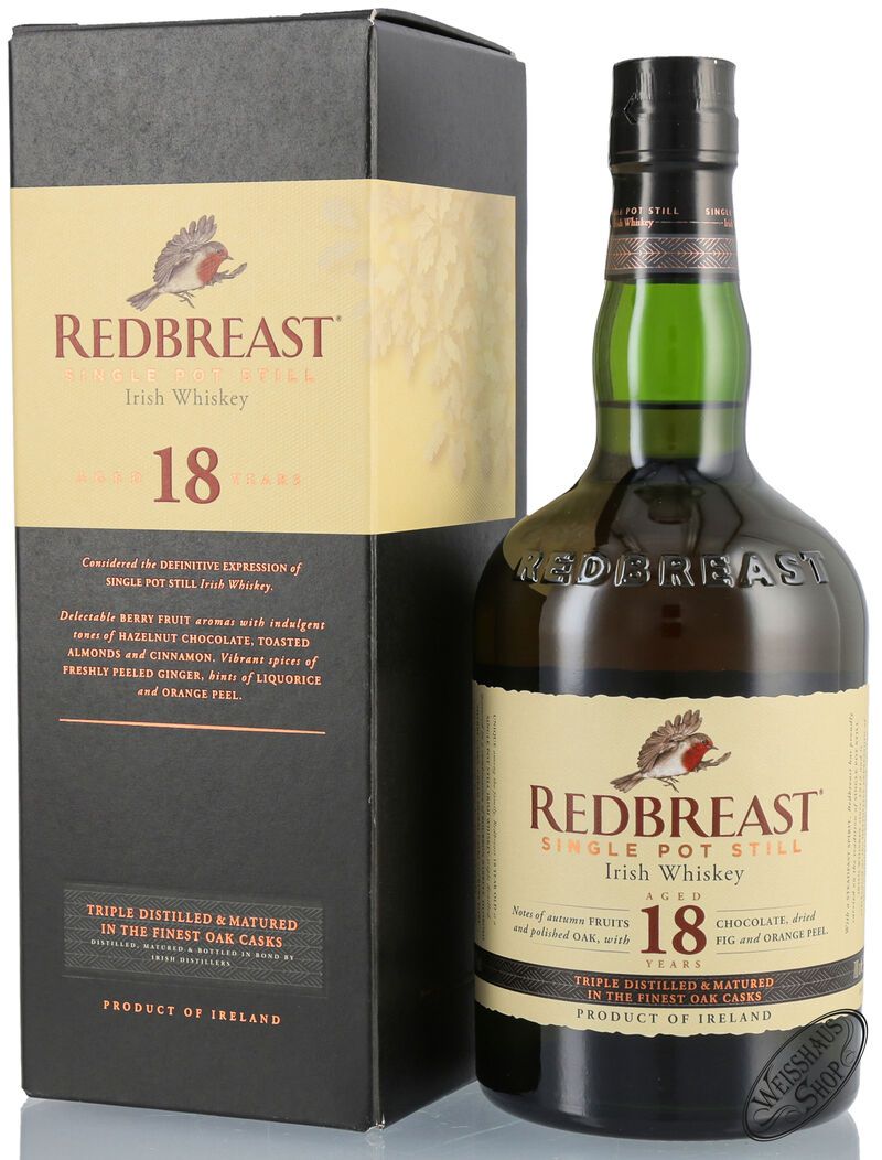 Redbreast 18 Years Old Irish Whiskey 46% vol. 0,70l Redbreast 18 Years Old Irish Whiskey 46% vol. 0,70l