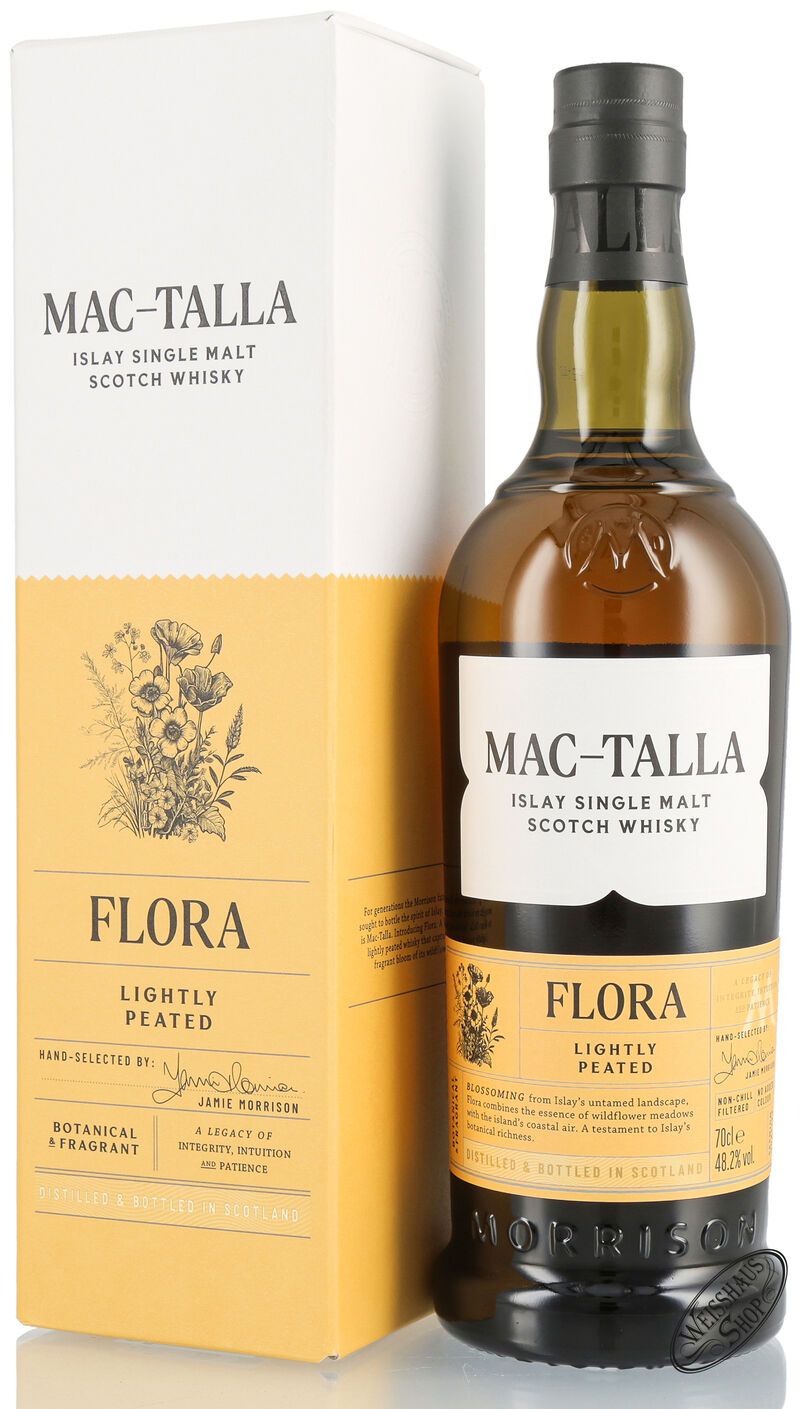 Mac-Talla Flora Islay Single Malt Scotch Whisky 48,2% vol. 0,70l Mac-Talla Flora Islay Single Malt Scotch Whisky 48,2% vol. 0,70l